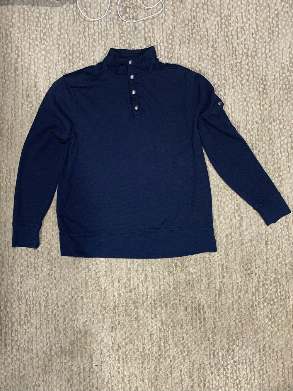 Banana Republic Navy Snap-Button Turtleneck Pullover (450)